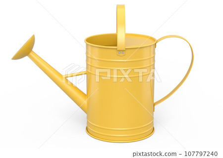 Watering can on white background. 3d render concept of gardening equipment tools 107797240
