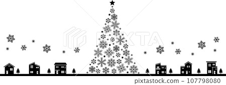 單色聖誕城市景觀 107798080