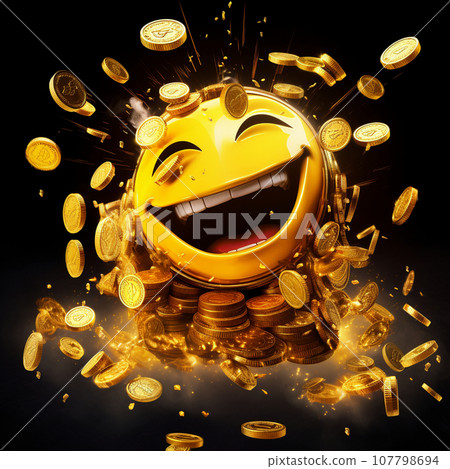 gold coins rain down gold coins rain down 107798694