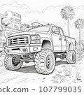 Illustration of retro car 107799035