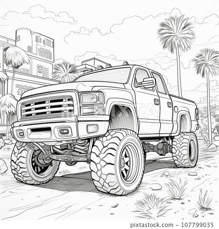 Illustration of retro car 107799035