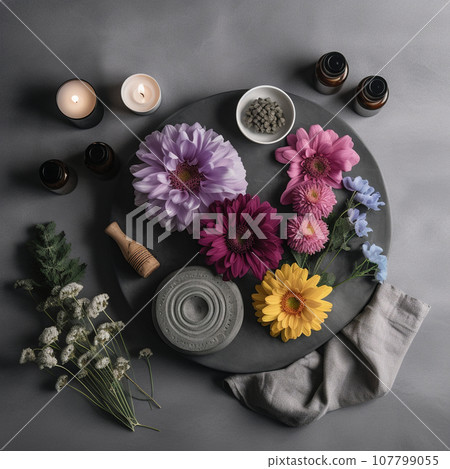 Natural Flower Arrangement 107799055