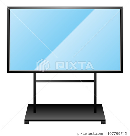 Simple illustration_monitor, large monitor, large display, display stand 107799745