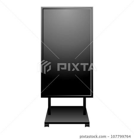 Simple illustration_digital signage, monitor, large monitor, large display, display stand, Simple illustration_digital signage, monitor, large monitor, large display, display stand, 107799764