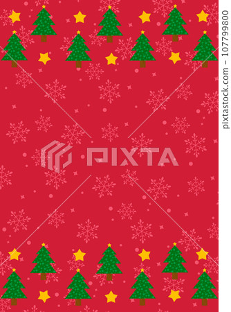 聖誕框架背景聖誕樹和雪花 107799800