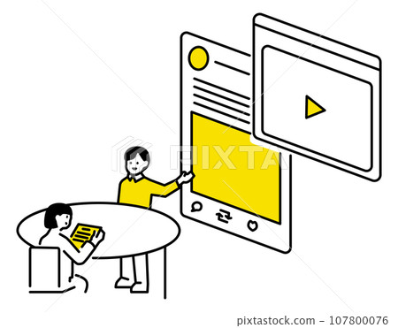 Illustrations for presentations about advertising, etc. Illustrations for presentations about advertising, etc. 107800076