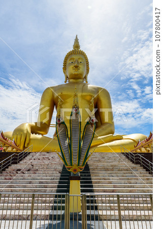 Buddha, Wat Muang Angthong popular Buddhist shrine in Thailand. 107800417