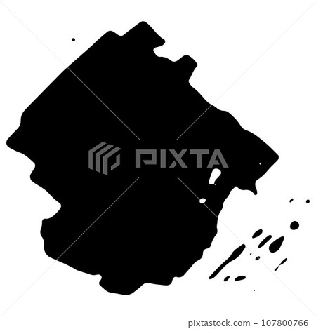 Grunge Hand Drawn Paint Stroke. Brush Scribble Vector Illustration. Vector Grunge Paint Brush. Vector Logo Design Template. Black Grunge Shapes. 107800766