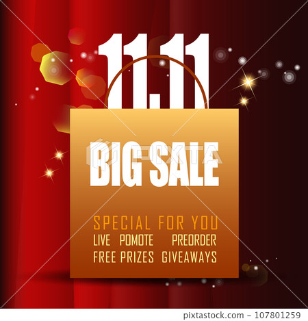 November 11 Singles Day Sale. Single Day Abstract. Vector and Illustration, EPS10. November 11 Singles Day Sale. Single Day Abstract. Vector and Illustration, EPS10. 107801259