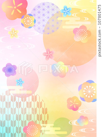 梅花背景 107801475