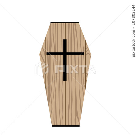 Coffin icon simple silhouette flat style vector illustration Coffin icon simple silhouette flat style vector illustration 107802144