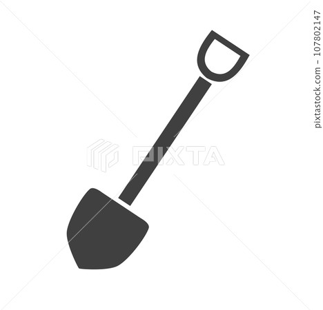 Shovel icon. Vector simple flat 107802147