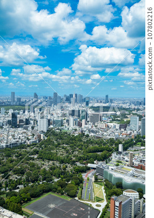[Urban landscape] Midsummer Shinjuku buildings and summer clouds 107802216