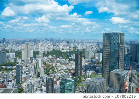 [Urban landscape] Midsummer Shinjuku buildings and summer clouds 107802219
