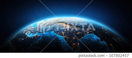 India and Pakistan from space 107802457