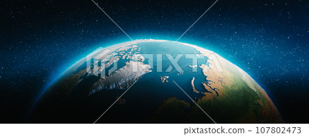 Planet Earth - Arctic map 107802473