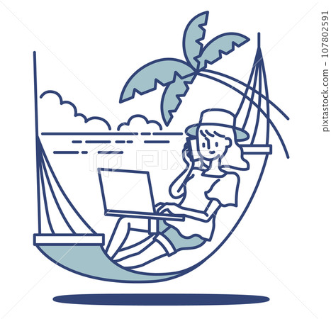 各種工作日風格的海灘 107802591