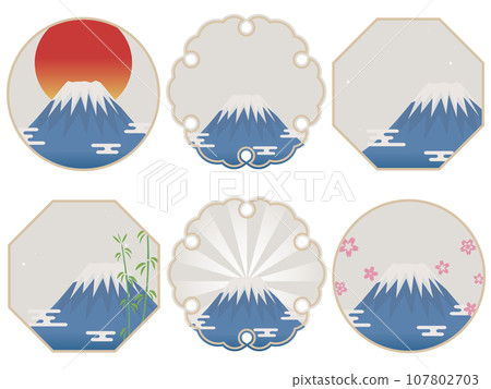 Set of 6 Ukiyo-e-style Mt. Fuji frames Set of 6 Ukiyo-e-style Mt. Fuji frames 107802703