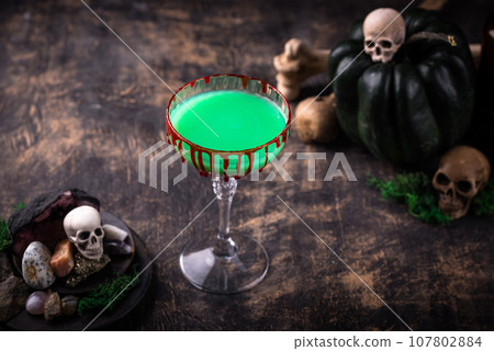 Halloween zombie martini cocktail Halloween zombie martini cocktail 107802884
