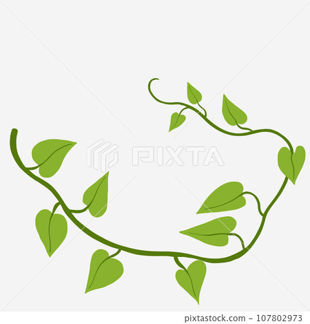 Floral ivy drawing decorative ornament flat design. 107802973