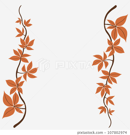 Floral ivy drawing decorative ornament flat design. 107802974
