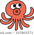 red cute octopus 107803571