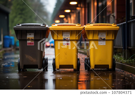 Recycling and waste sorting concept Recycling and waste sorting concept 107804371