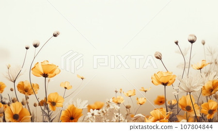 wild meadow flowers with copy space 107804844