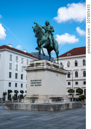 Statue of Maximilian Churfuerst Von Bayern. Wittelsbacher Square Munich, Germany 107805435