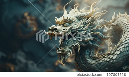 chinese dragon with copy space chinese dragon with copy space 107805518