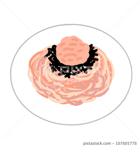 Cod roe pasta 107805778