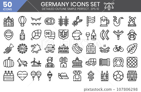 germany, hand drawn, vector 107806298