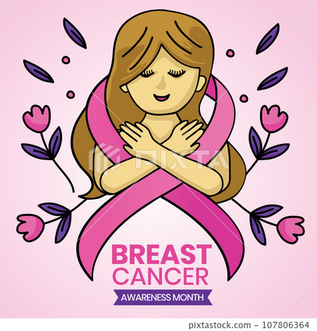 Vector breast cancer awareness month 107806364