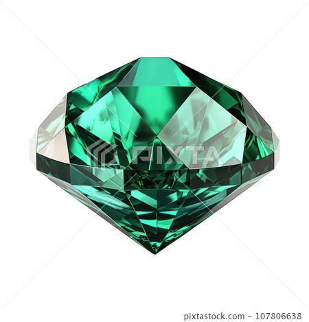 3d emerald stone isolated 3d emerald stone isolated 107806638