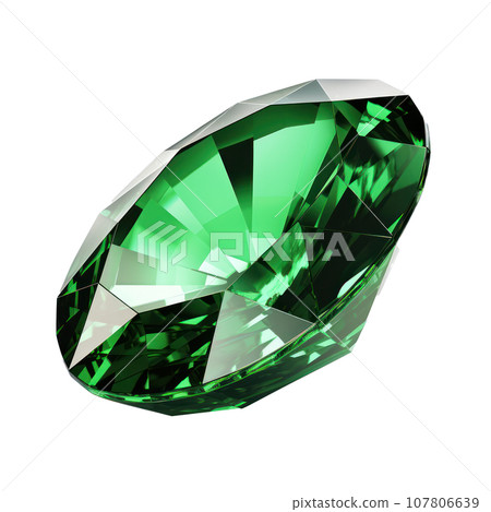 3d emerald stone isolated 3d emerald stone isolated 107806639