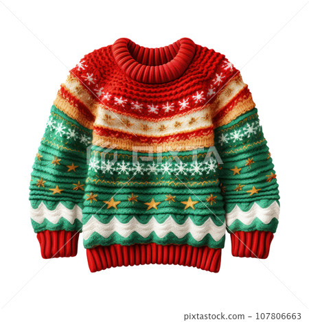christmas funny sweater isolated 107806663