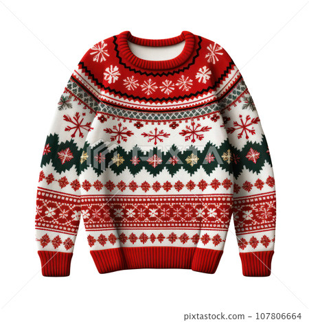 christmas funny sweater isolated 107806664