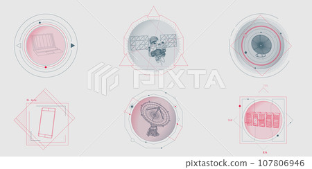 Design elements for infographic of data communication. Design elements for infographic of data communication. 107806946