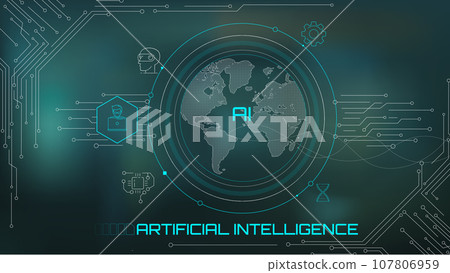 The concept of artificial intelligence and global network access to information. The concept of artificial intelligence and global network access to information. 107806959