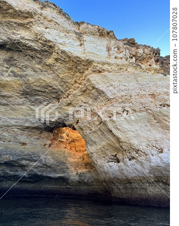 Beautiful view of Benagil Cave in Carvoeiro Algarve Portugal 107807028