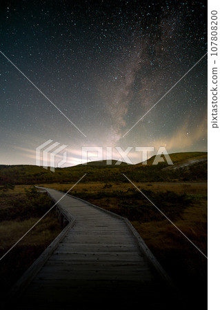Autumn Milky Way in Jododaira, Fukushima City, Fukushima Prefecture 107808200