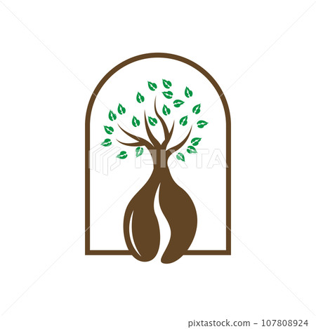 Coffee Logo, Coffee Tree Design, Cafe Drink Vector, Icon Brand Illustration Symbol Coffee Logo, Coffee Tree Design, Cafe Drink Vector, Icon Brand Illustration Symbol 107808924