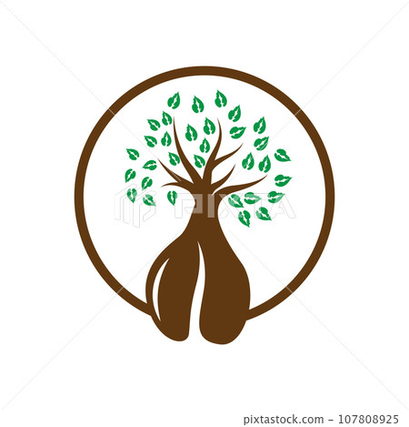 Coffee Logo, Coffee Tree Design, Cafe Drink Vector, Icon Brand Illustration Symbol Coffee Logo, Coffee Tree Design, Cafe Drink Vector, Icon Brand Illustration Symbol 107808925