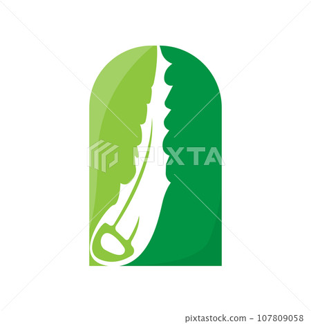 Aloe Vera Logo, Green Plant Health Design, Vector Illustration Symbol 107809058