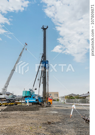 Building foundation reinforcement work 107809871