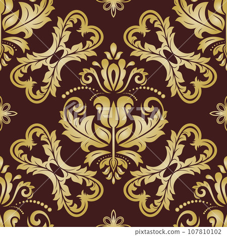 Orient Damask Seamless Background With Arabesques Orient Damask Seamless Background With Arabesques 107810102
