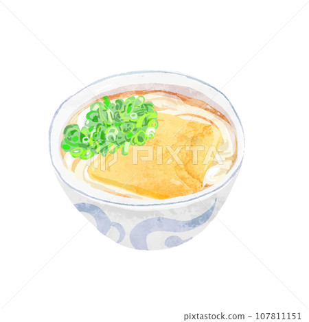 烏龍麵水彩風格向量圖 107811151