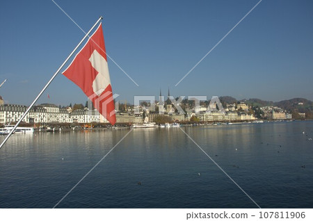 Colorful Flags closeup 107811906