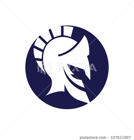 Spartan Logo Design, Vector VIking Guardian Fighter, Simple Greek Warrior Helmet Spartan Logo Design, Vector VIking Guardian Fighter, Simple Greek Warrior Helmet 107811907
