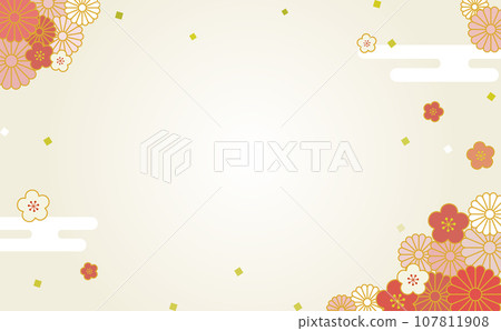 Japanese style background illustration material 107811908